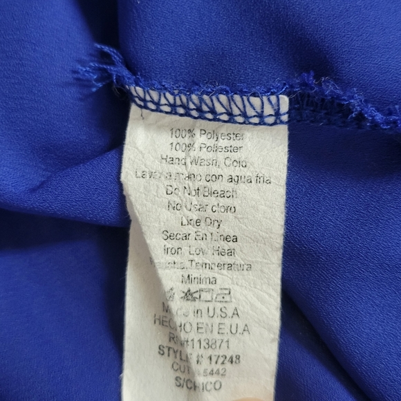 Gilbert Royal Blue Tank Top Blouse - Picture 6 of 6